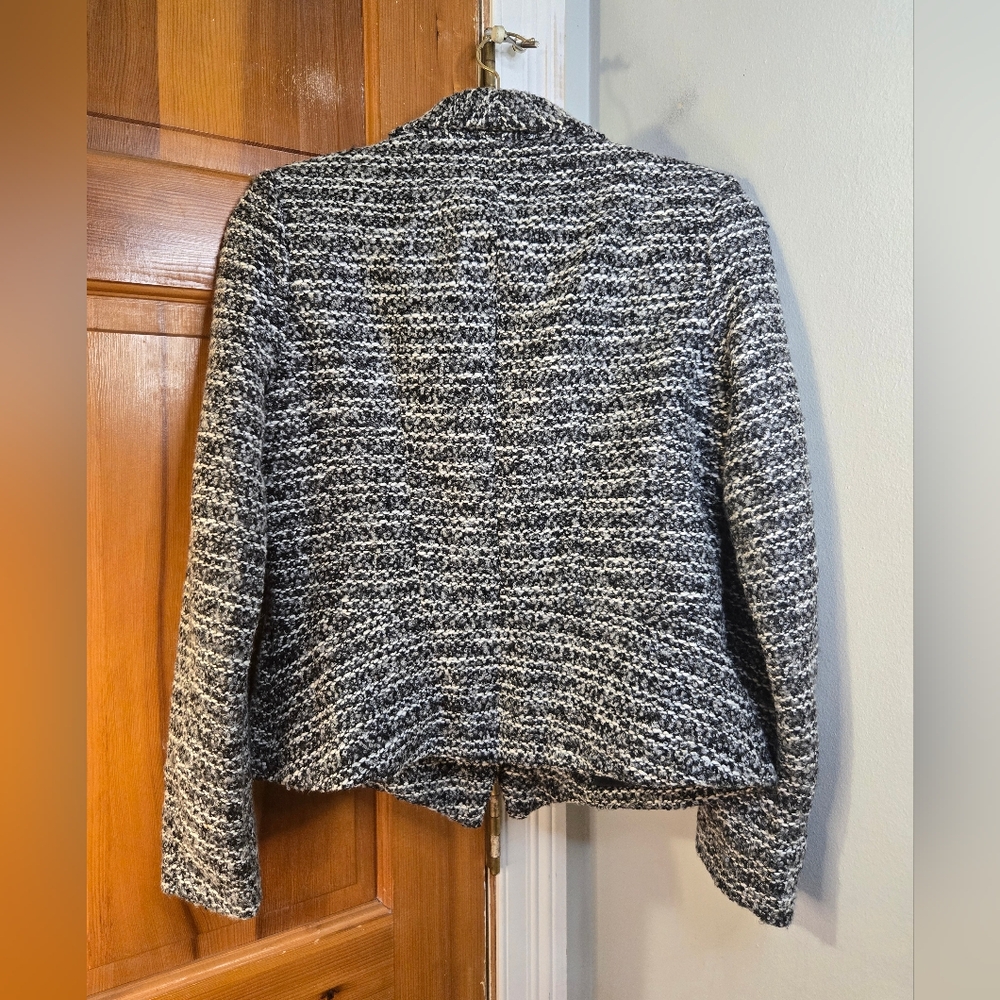 Pendleton Black and White Textured Blazer Sz 6 - Picture 6 of 11